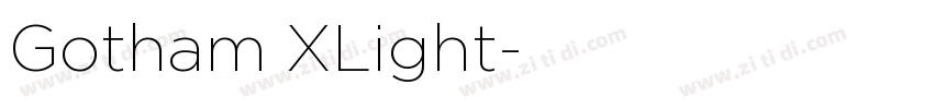Gotham XLight字体转换